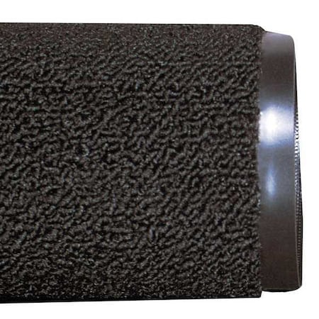 Entrance Mat, Polypropylene, 3/8 in Thick, Black, 2 ft W x 3 ft L