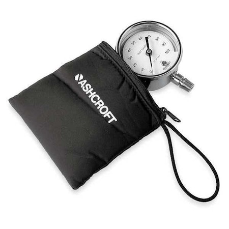 Test Pressure Gauge, 0 to 1,000 psi, 3 in Dial, 1/4 in NPT, Bottom Location