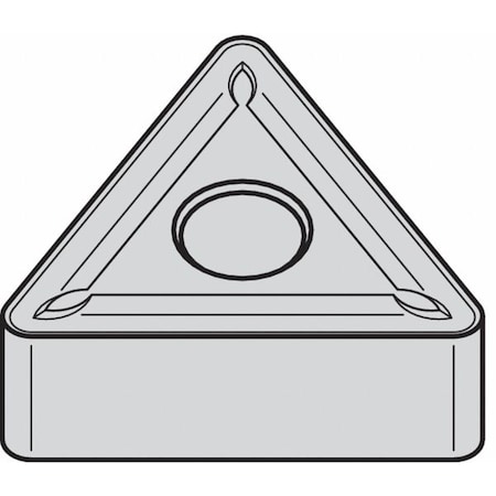Triangle Turning Insert, Triangle, 3/8 in, TNMG, 0.0312 in, Carbide