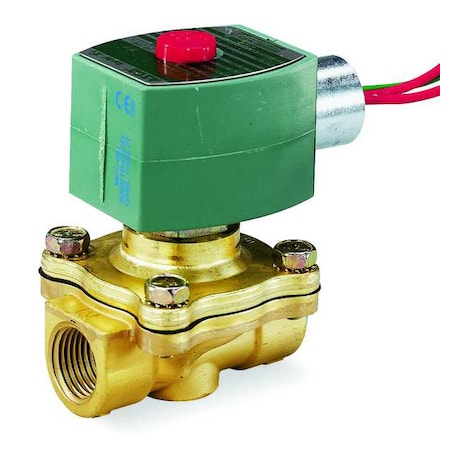 Solenoid Valve, 2-Way, 2-Position, Normally Closed, 1/2 in Pipe Size, 220V AC/240V AC, High Flow