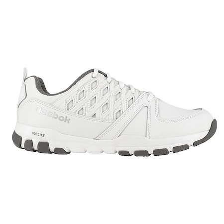 Sublite Work, Men's Athletic Shoe, 9 1/2 M, Leather, Microfiber, White