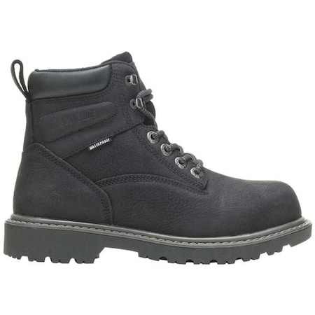 Women's 6-Inch Work Boot, 7 M, Steel Toe, 6 in H, Black, W201153