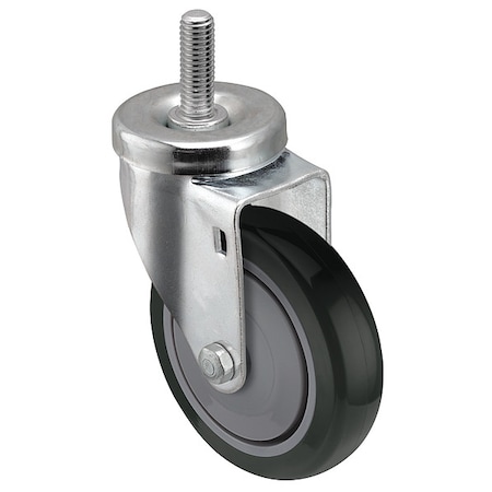 4" X 1-1/4" Non-Marking Polyurethane Swivel Caster, Full Thread Guard, Loads Up To 300 lb