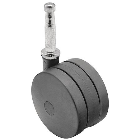 50mm Non-Marking Nylon Swivel Caster, No Brake, Loads Up To 75 lb