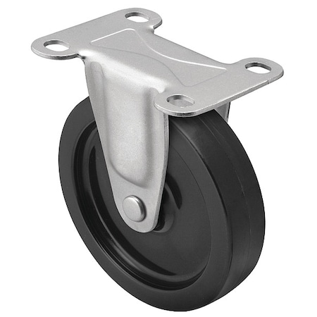 3" X 13/16" Non-Marking Polyolefin Rigid Caster, No Brake, Loads Up To 120 lb