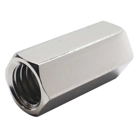 Coupling Nut, M10 x 1.50, Stainless Steel, Not Graded, NL-19, 30 mm Lg, 17 mm Hex Wd, 5 PK