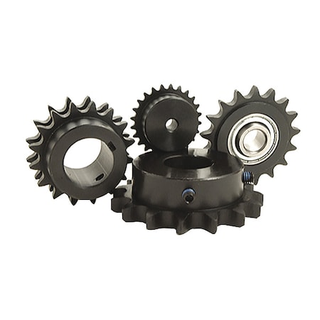 Roller Chain Sprocket, Finished Bore with Keyway & SS, 50-2 Chain Size, 17 # of Teeth