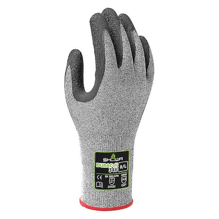 Cut Resistant Coated Gloves, Cut Level A3 ,Dipped ,Latex ,Rough ,S 1 PR