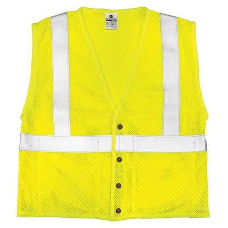 Large Class 2 Flame Resistant High Visibility Vest, Lime