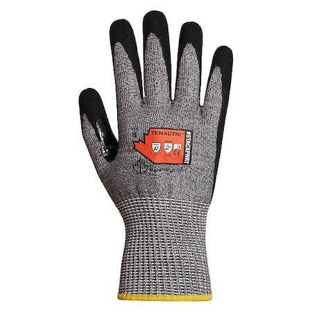 Cut-Resistant Coated Gloves, Cut Level A7 ,Dipped ,Nitrile ,Sandy ,12 1 PR