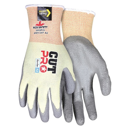 Cut-Resistant Gloves, Cut Level A2 ,Dipped ,Polyurethane ,Smooth ,2XL 12 PK