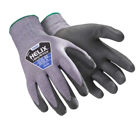 Knit Gloves, Cut Level A2 ,Dipped ,Polyurethane ,Sandy ,3XL 1 PR