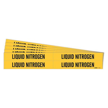 Pipe Marker,Black,Liquid Nitrogen,PK5, 7172-4-PK