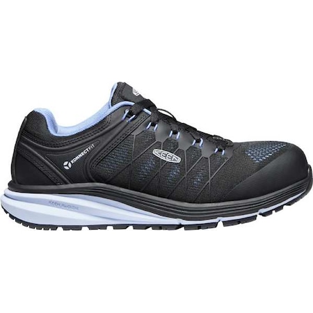 Women's Athletic Shoe, 9 1/2, Carbon Fiber Toe, 3 in H, Hydrangea/Black, 1025241