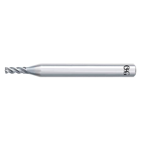 Corner Radius End Mill, Overall 60.00mm L, Milling Dia.: 4.00mm