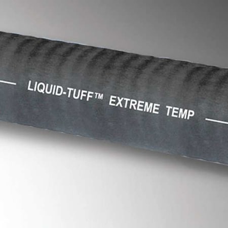Liquid-Tight Flex Metal Conduit, 1/2 in Trade Size, 100 ft, 2-1/4 in Bend, Steel, Black