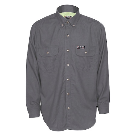 Men's Flame-Resistant Collared Shirt, 8.9 cal/sq cm, 2XL, Inherent Blend and Treated Cotton