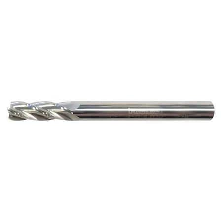 Carb End Mill,1/4 In,4FL,CC,Uncoated