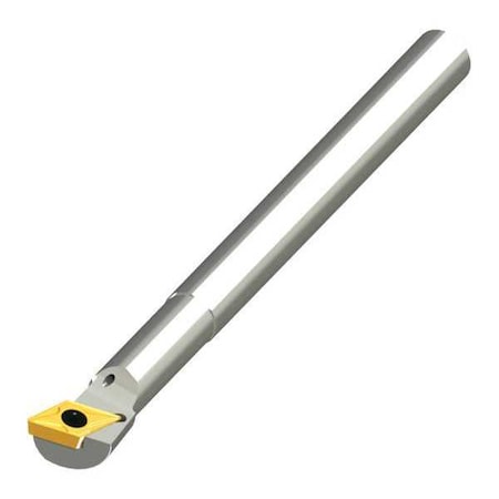 Indexable Boring Bar, A08K SDUCL 2, 5 in L, High Speed Steel, 80 Degrees  Diamond Insert Shape