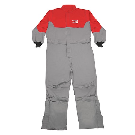 Coverall, 12 cal/sq cm ATPV, M, 30 in Inseam, Cotton/Nylon, Hook-and-Loop