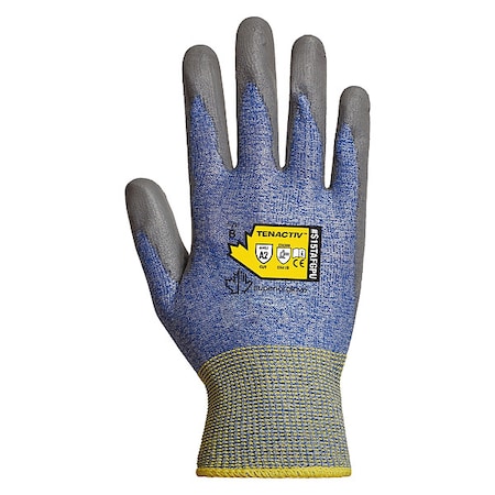 Knit Gloves, Cut Level A2 ,Dipped ,Polyurethane ,Smooth ,2XL 1 PR