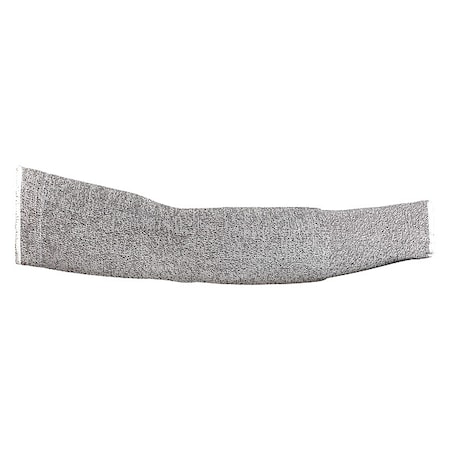 Cut-Resistant Sleeve, Cut Level A5,  Seamless Knit, 18 in Length, Gray/White, S,PR