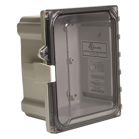 Quick Release Padlock Latch Electrical Enclosures, 10 in H, 6 in D, 10 in W, 1, 12, 3R, 4, 4X, 6P