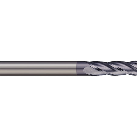 Carb End Mill,1/16 In,4FL,CC,AlTiN Coat