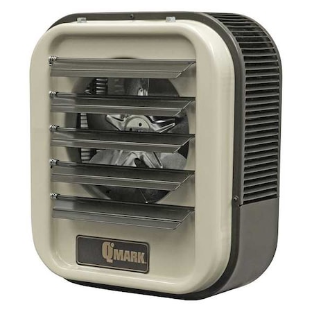 Fan Forced Electric Unit Heater, Wall & Ceiling, 1 Phase, 277VAC, 7.5kW, 21-3/4 in H, 19 in W