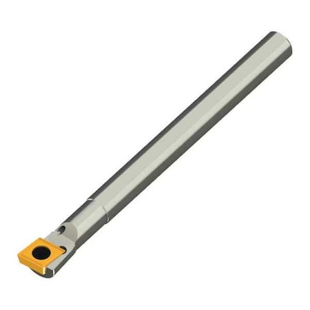 Indexable Boring Bar, A12Q SCLCR 3, 7 in L, High Speed Steel, 80 Degrees  Diamond Insert Shape