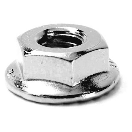 Serrated Lock Nut, #10-32, 18-8 Stainless Steel, Not Graded, NL-19, 7/32 in Ht, 50 PK