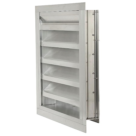 Intake Louver,Fixed, Drainable,18H x 18W