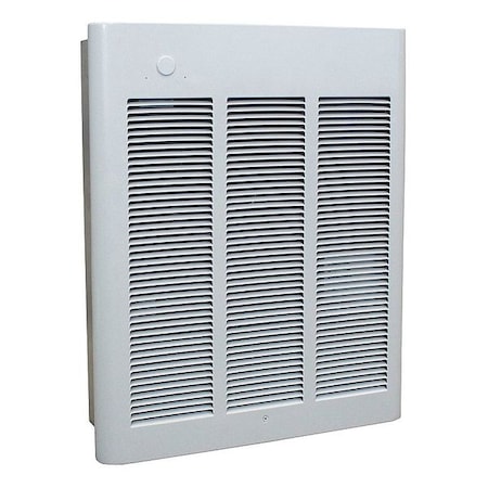 Recessed Electric Wall-Mount Heater, Recessed or Surface, 3600/4800 W, 208/240V AC, White