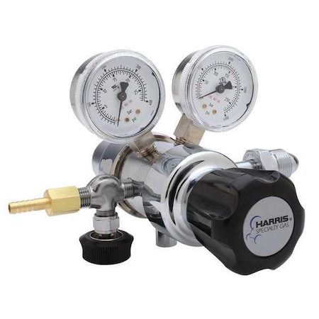 Specialty Gas Regulator, Industrial Air, Two Stage, 0.965"-14 Inlet, 1/4 in Outlet, 0 to 125 psi