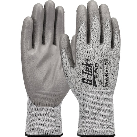Cut Resistant Coated Gloves, Cut Level A3 ,Dipped ,Polyurethane ,Rough ,L 1 PR