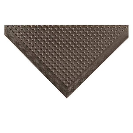 Antifatigue Mat, 6 ft. L x 3 ft. W, 1/2" Thickness, Closed Cell PVC Foam, Bubble, Black
