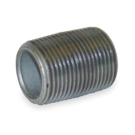 1-1/4" MNPT Close TBE Galvanized Steel Pipe Nipple Sch 40
