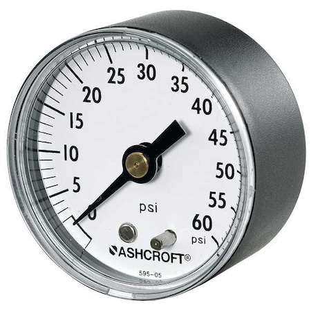 Vacuum Gauge,30in Hg VAC to 0,Back