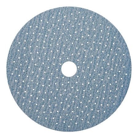 Hook-and-Loop Sanding Disc, 5" Dia, Multi-Hole, Ceramic Alumina, P240 Grit, Coated Type