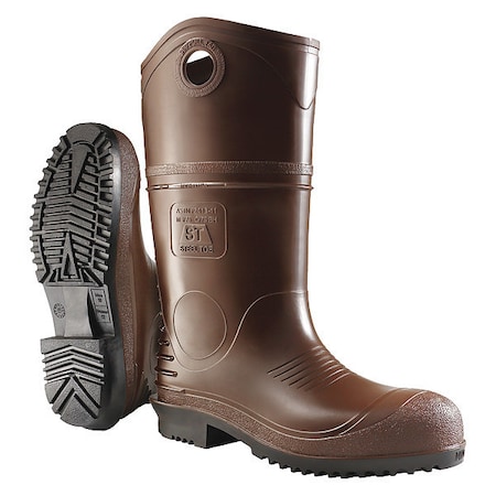Men's Durapro XCP Rubber Boot, Steel Toe, 11" Height, Brown, 6