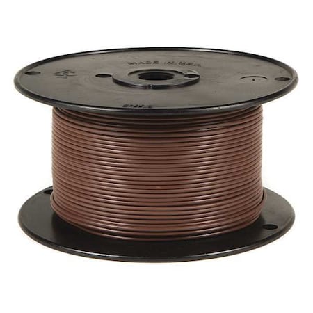 Primary Wire, GPT, 12 AWG, 1C C, Brown, PVC, Stranded, 60V, 100 ft.