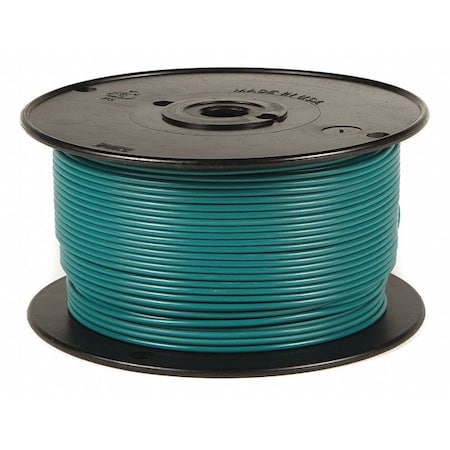 Primary Wire, GPT, 14 AWG, 1C C, Green, PVC, Stranded, 60V, 500 ft.