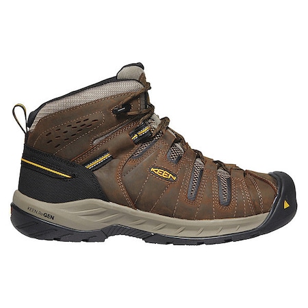 Men's Hiker Boot, 12 EE, Steel Toe, 5 in H, Cascade Brown/Golden Rod, 1023228