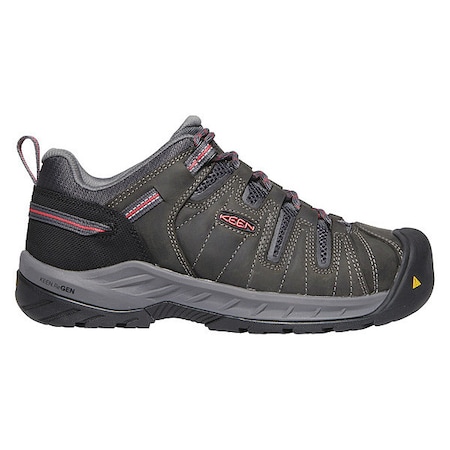 Women's Hiker Shoe, 6 1/2 Leather, Mesh Upper, Steel Toe, 3 in H, Magnet/Rose, 1023232