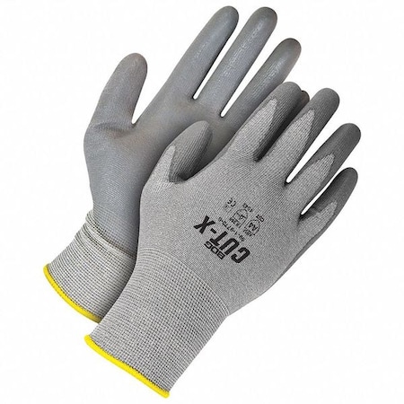 Cut Resistant Coated Gloves, Cut Level A4 ,Dipped ,Polyurethane ,Smooth ,2XL 1 PR
