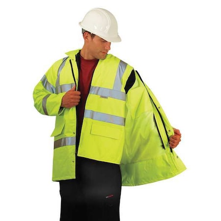Men's Jacket, 100% Polyester, Yellow, 3XL
