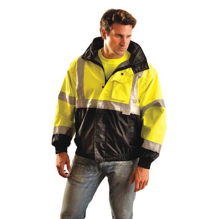 Men's Jacket, Polyester with PU Coating, Yellow, Xl
