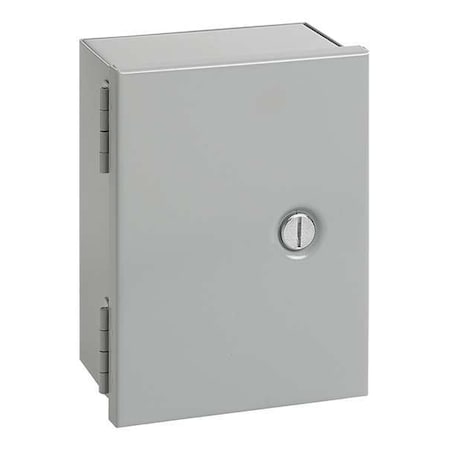 Flush Slotted Latch Electrical Enclosures, 8 in H, 4 in D, 8 in W, 1, Steel