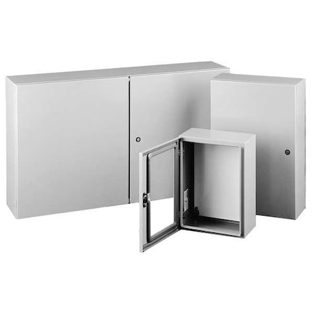1/4 Turn Latch Electrical Enclosures, 12 in H, 6 in D, 12 in W, 12, 13, 4, Steel