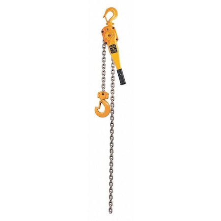 Lever Chain Hoist, 6,000 lb Load Capacity, 20 ft Hoist Lift, 1 5/16 in Hook Opening